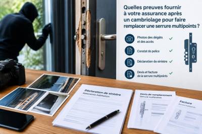 Quelles preuves fournir à votre assurance après un cambriolage pour faire remplacer une serrure multipoints